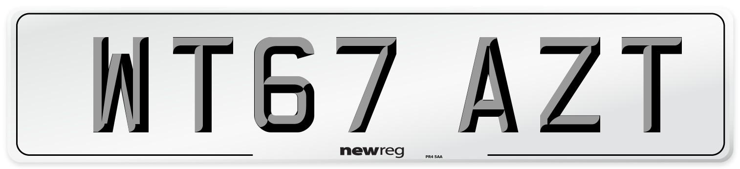WT67 AZT Number Plate from New Reg